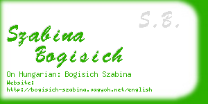 szabina bogisich business card